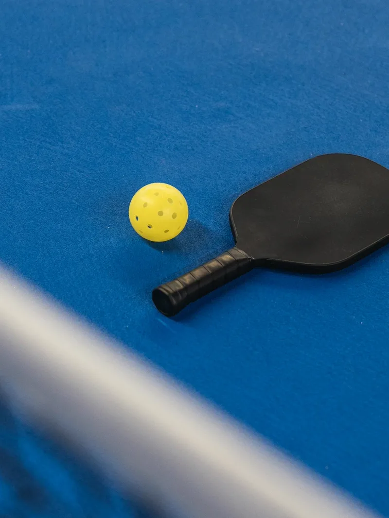 Pickleball player on court